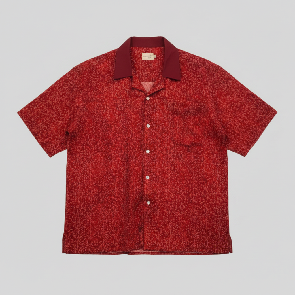 Nyana Nyana Bali Batik Camp Shirt - 100% Cotton, Hand-Stamped, Limited Edition