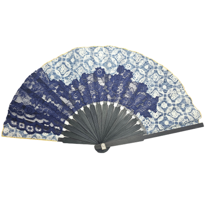 Nyana Nyana Indigo Batik Bird Fan
