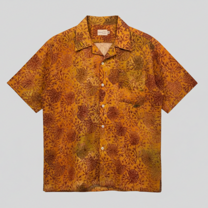 Nyana Nyana Bali Batik Camp Shirt - 100% Cotton, Hand-Stamped, Limited Edition