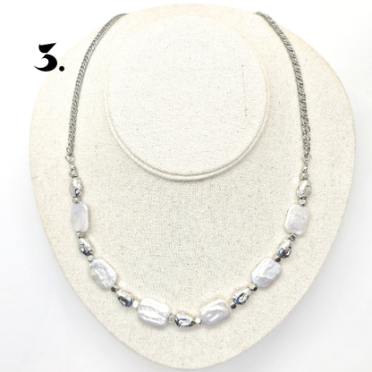Singapore Handmade Statement Piece Necklace — Crystal, Stone & Freshwater Pearl | 18k Gold Plated