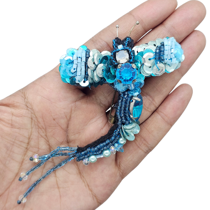 Nyana Nyana Cabochons Brooch - Hand Beaded, Limited Edition