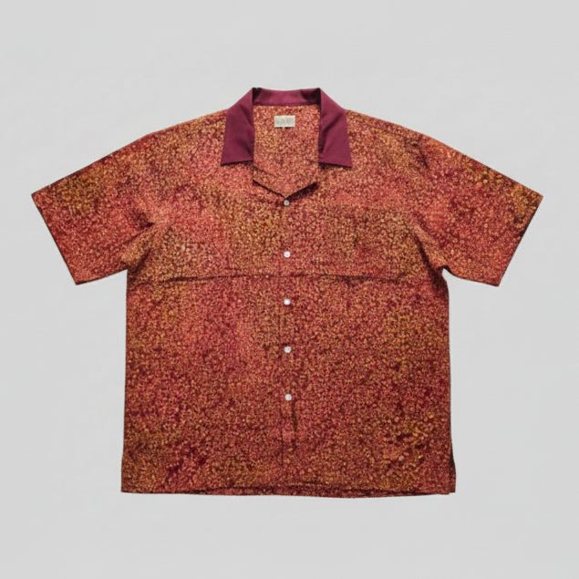 Nyana Nyana Bali Batik Camp Shirt - 100% Cotton, Hand-Stamped, Limited Edition