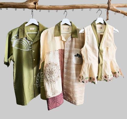 Nyana Nyana Peplum Vest - 100% Cotton, Batik, Limited Edition