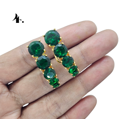 Singapore Handmade Statement Piece Earrings — Crystal, Stone & Freshwater Pearl | 18k Gold Plated