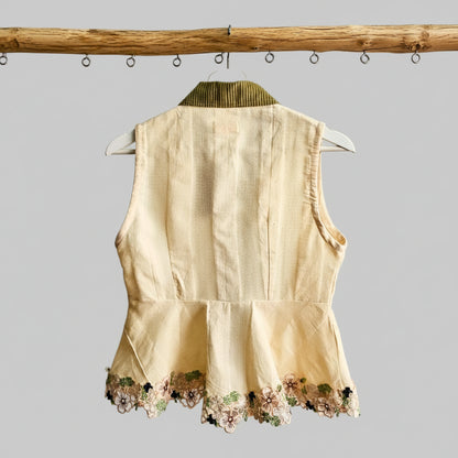 Nyana Nyana Peplum Vest - 100% Cotton, Batik, Limited Edition
