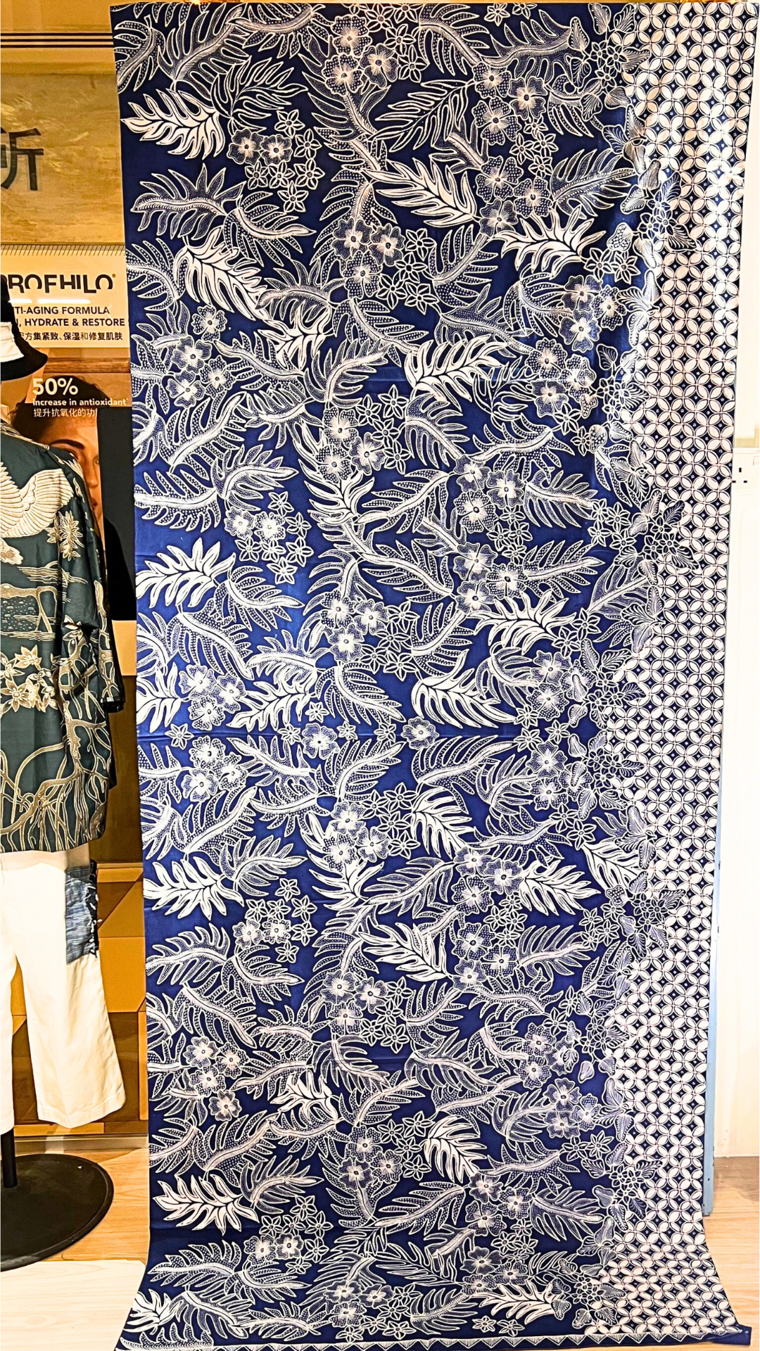 Nyana Nyana Hand Drawn Batik Tulis Cotton Fabric – Naturally Dyed Artisan Textile | Monstera