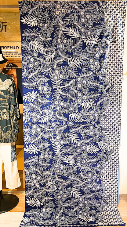 Nyana Nyana Hand Drawn Batik Tulis Cotton Fabric – Naturally Dyed Artisan Textile | Monstera