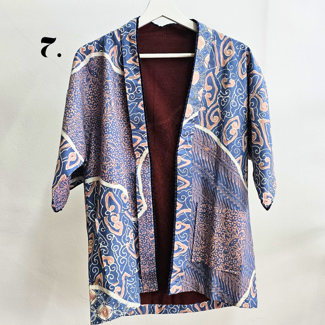 Nyana Nyana Unisex Reversible Batik Outer - 100% cotton, natural dye, Oeko-Tex certified