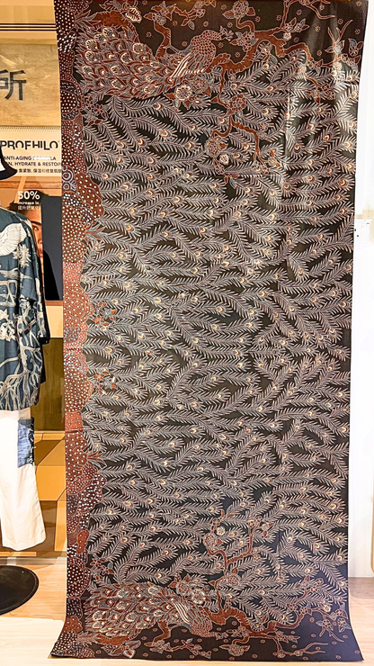 Nyana Nyana Hand Drawn Batik Tulis Cotton Fabric – Naturally Dyed Artisan Textile | Peacock Feather