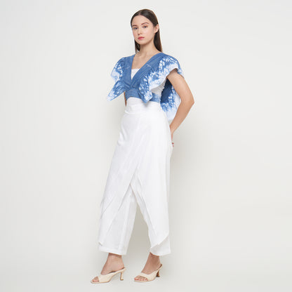 Nyana Nyana Ruffle Vest - 100% Cotton, Batik Tie Dye, Limited Edition Runway Piece