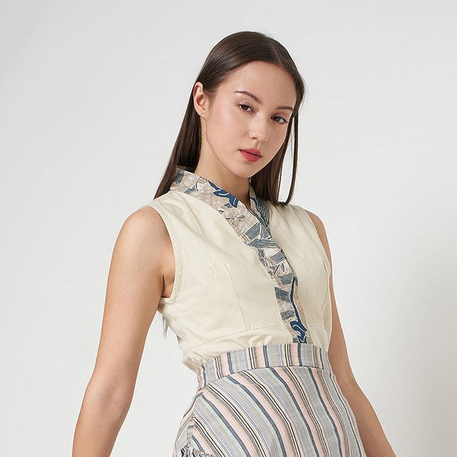 Nyana Nyana Artisan Peplum Vest - 100% Cotton, Batik Tulis, Limited Edition