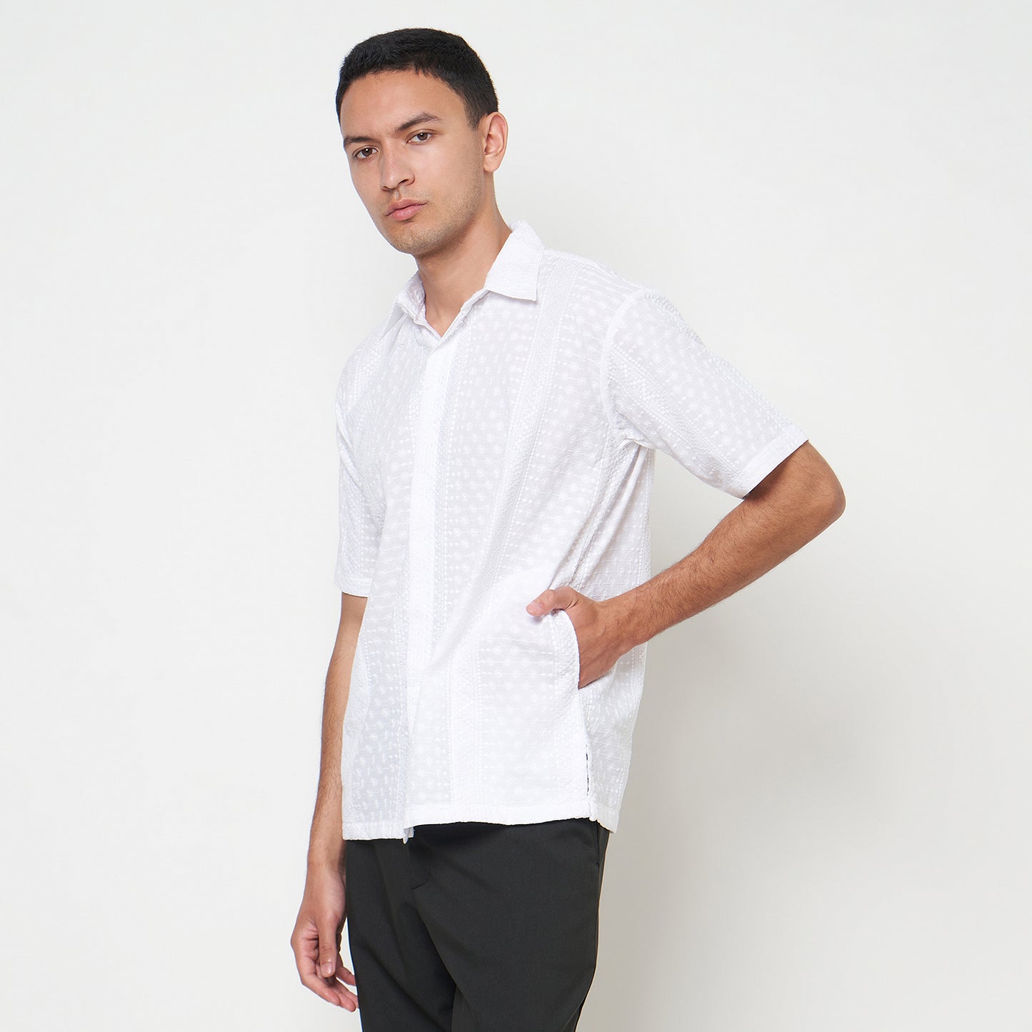 Nyana Nyana Bukit Tinggi Embroidery Shirt - 100% Cotton, Unisex, Limited Edition