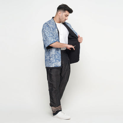 Nyana Unisex Reversible Batik Tulis Outer - 100% cotton, natural dye, Limited Edition Hand-drawn