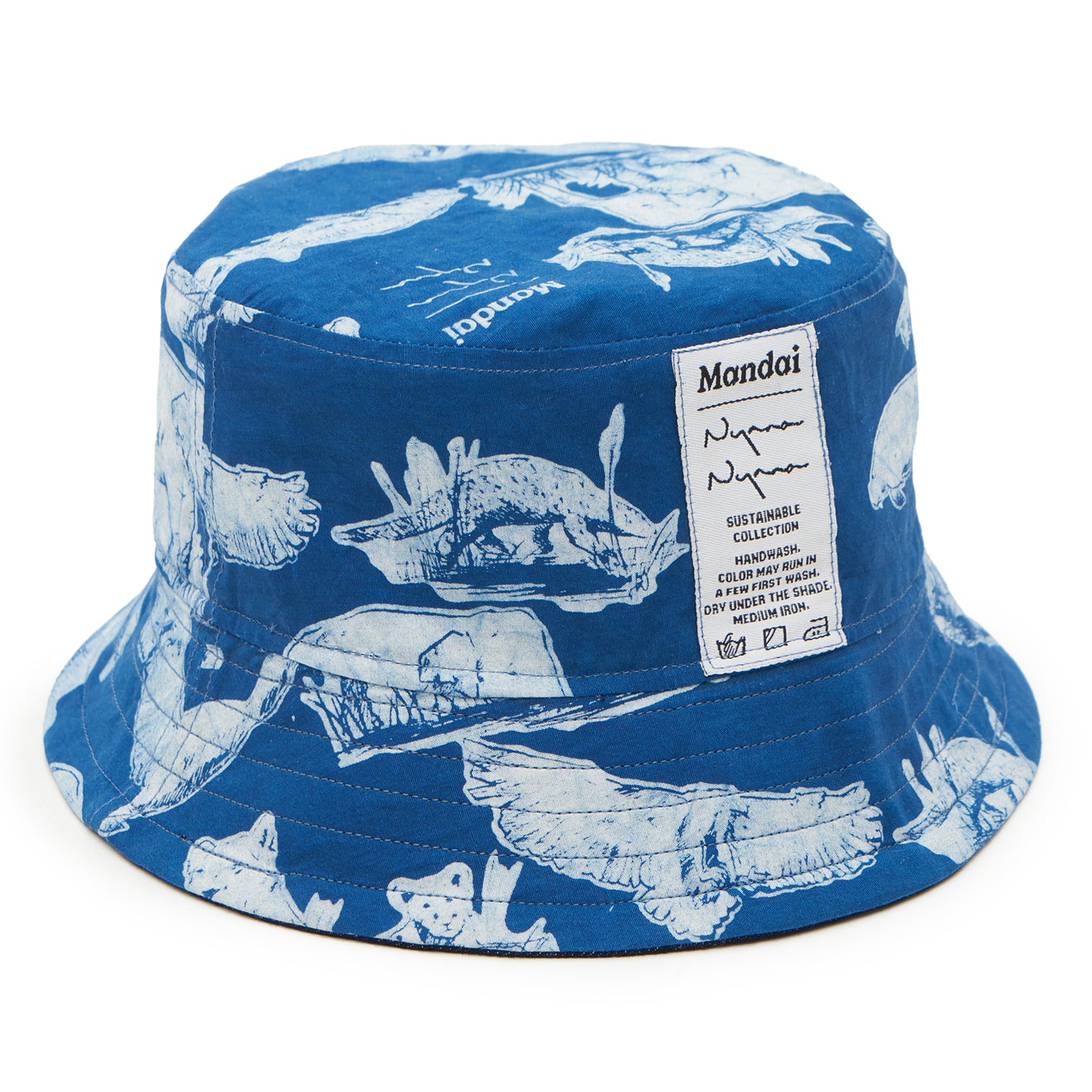 Mandai Reversible Batik/Denim Hat