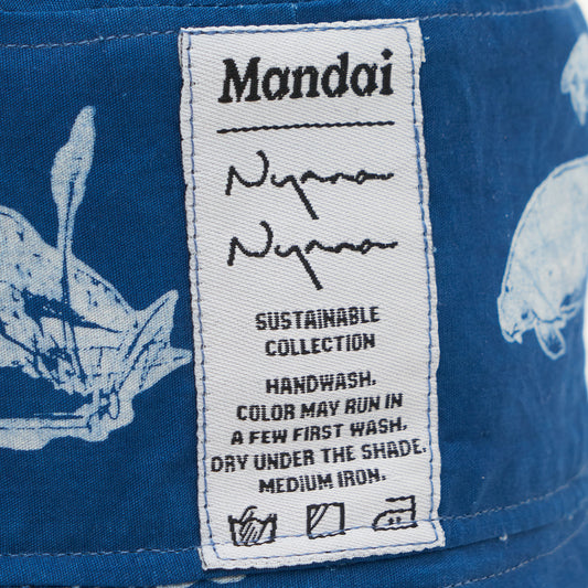 Nyana Nyana Mandai Reversible Batik/Denim Hat