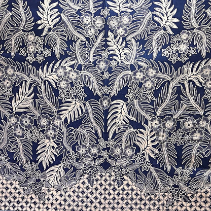 Nyana Nyana Hand Drawn Batik Tulis Cotton Fabric – Naturally Dyed Artisan Textile | Monstera