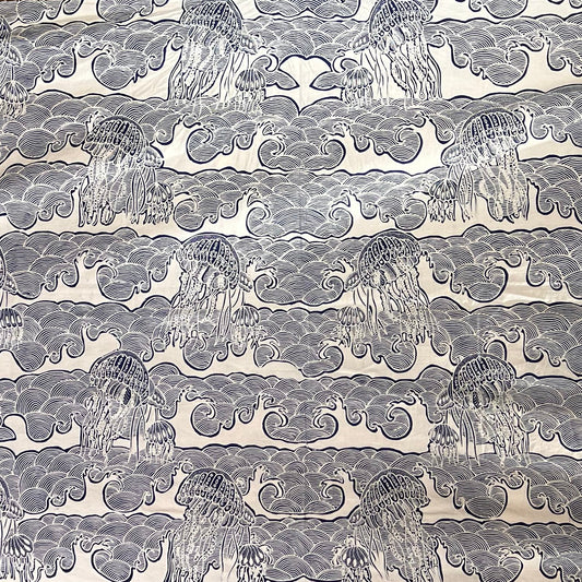 Nyana Nyana Hand Drawn Batik Tulis Cotton Fabric – Naturally Dyed Artisan Textile | Jellyfish