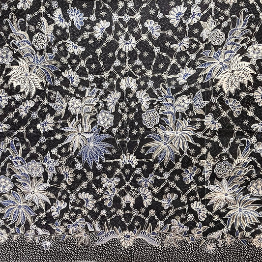 Nyana Nyana Hand Drawn Batik Tulis Cotton Fabric – Naturally Dyed Artisan Textile | Queen of the Night