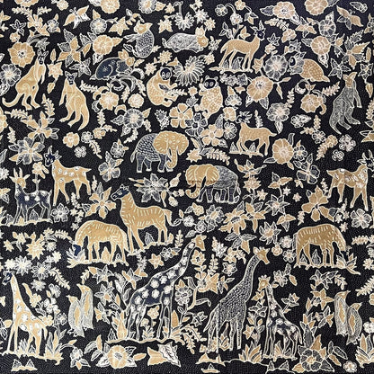 Nyana Nyana Hand Drawn Batik Tulis Cotton Fabric – Naturally Dyed Artisan Textile | Jungle Animal
