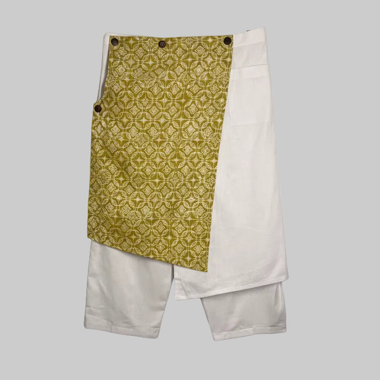 Nyana Nyana Unisex Multiway Batik Sarong Pants - 100 Cotton, limited edition, White