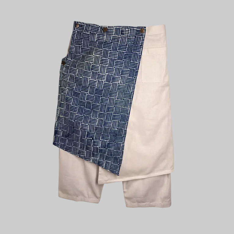 Nyana Nyana Unisex Multiway Batik Sarong Pants - 100 Cotton, limited edition, White