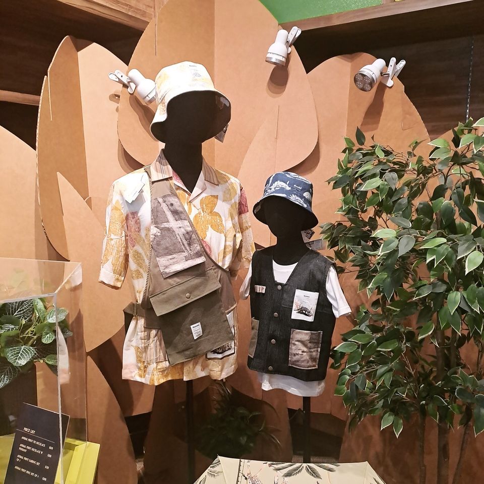 Mandai Reversible Batik/Denim Hat