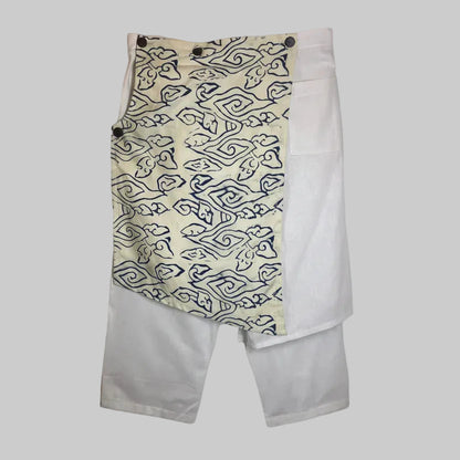 Nyana Nyana Unisex Multiway Batik Sarong Pants - 100 Cotton, limited edition, White