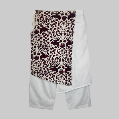 Nyana Nyana Unisex Multiway Batik Sarong Pants - 100 Cotton, limited edition, White