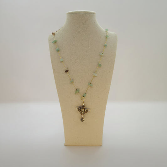 Nyana Nyana Christian Jewelry, Freshwater Pearl Cross Pendant, Necklace, Limited Edition