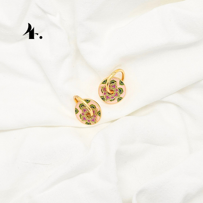 Singapore Handmade Jewelry - Peranakan Tile Stackable Hoop Earrings