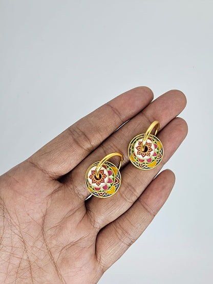 Singapore Handmade Jewelry - Peranakan Tile Stackable Hoop Earrings