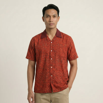 Nyana Nyana Bali Batik Camp Shirt - 100% Cotton, Hand-Stamped, Limited Edition