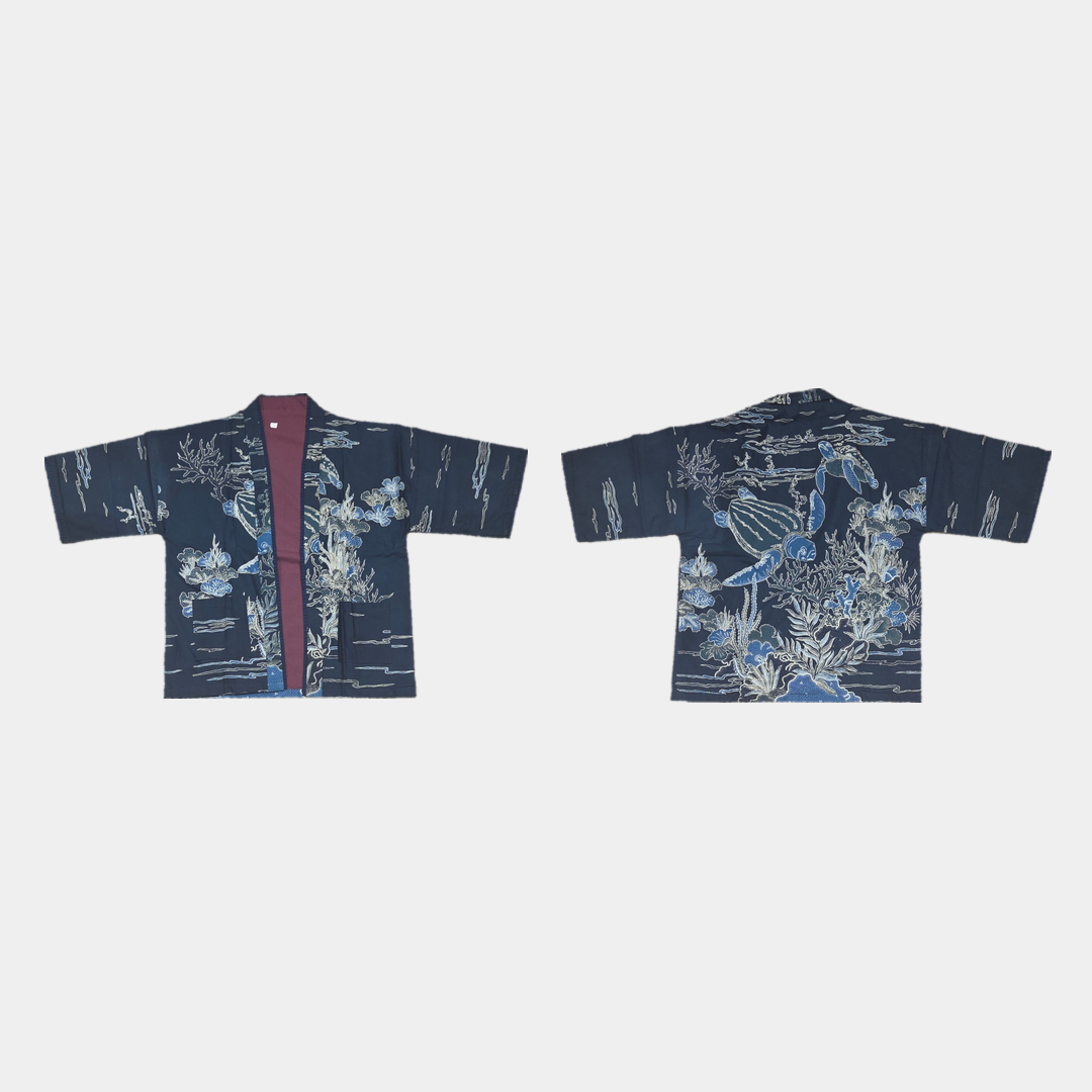 Nyana Nyana Unisex Reversible Batik Tulis Outer - 100% cotton, natural dye, Limited Edition Hand-drawn