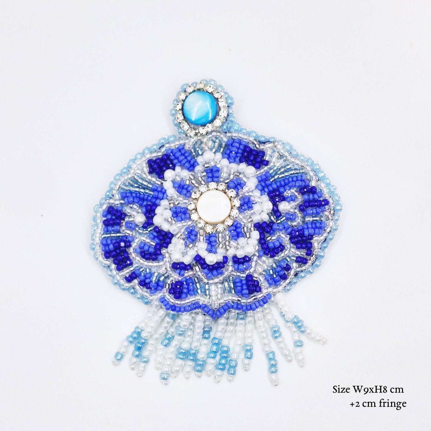 Nyana Nyana Laut Collection Hand Beaded and Embroidered Brooch Kerongsang