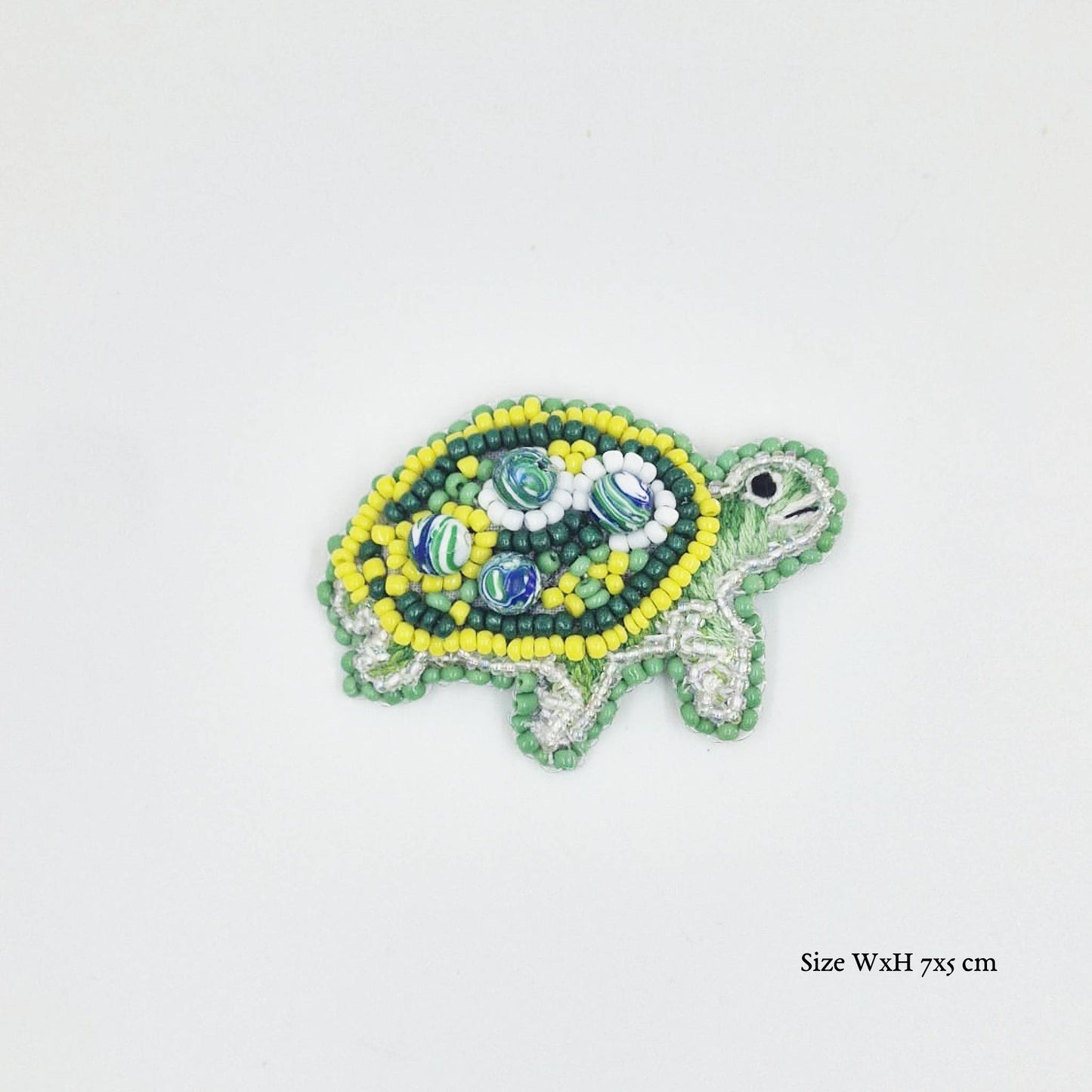 Nyana Nyana Laut Collection Hand Beaded and Embroidered Brooch Kerongsang