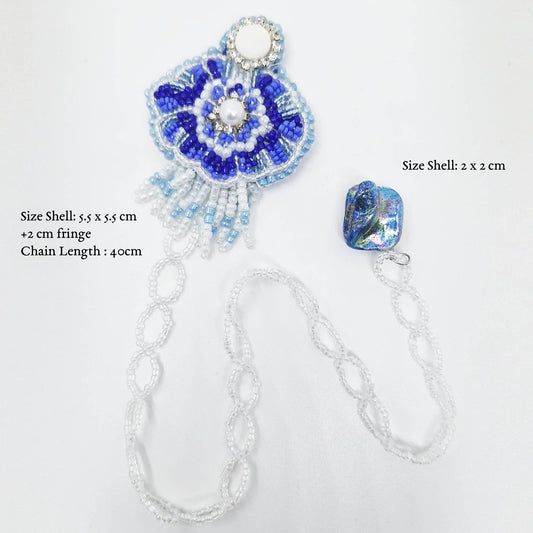 Nyana Nyana Laut Collection Hand Beaded and Embroidered Brooch Kerongsang