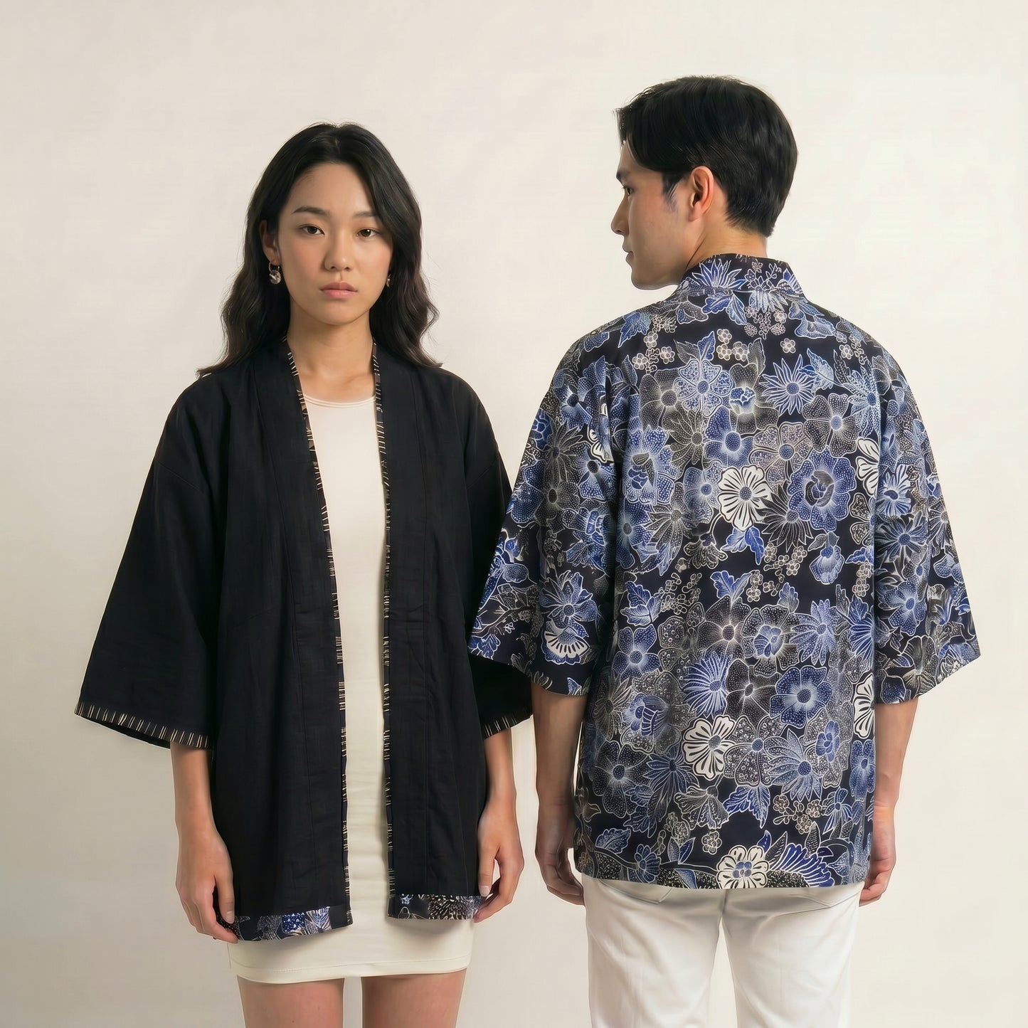 Nyana Nyana Unisex Reversible Batik Tulis Outer - 100% cotton, natural dye, Limited Edition Hand-drawn
