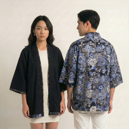 Nyana Nyana Unisex Reversible Batik Tulis Outer - 100% cotton, natural dye, Limited Edition Hand-drawn