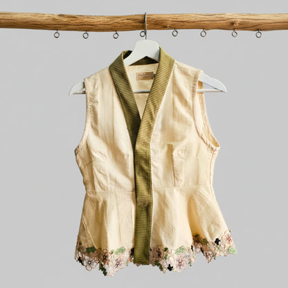 Nyana Nyana Peplum Vest - 100% Cotton, Batik, Limited Edition