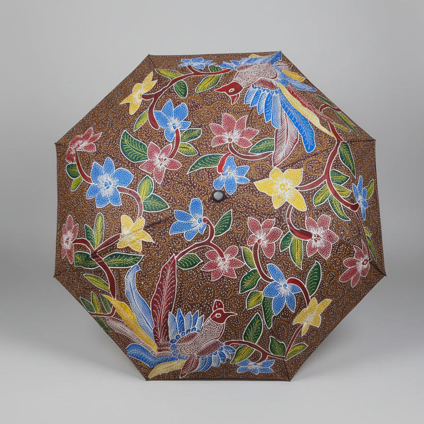 Nyana Nyana Artisan Umbrella Hand Painted Peranakan Batik Tulis with UV Protection
