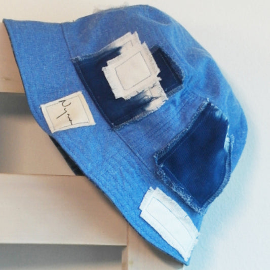 Nyana Reversible Patchwork Bucket Hat with EcoBatik