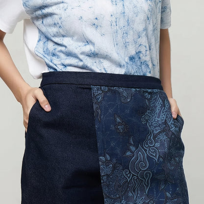 Nyana Unisex Batik Denim Sarong Pants - 100% Cotton, deadstock, limited edition