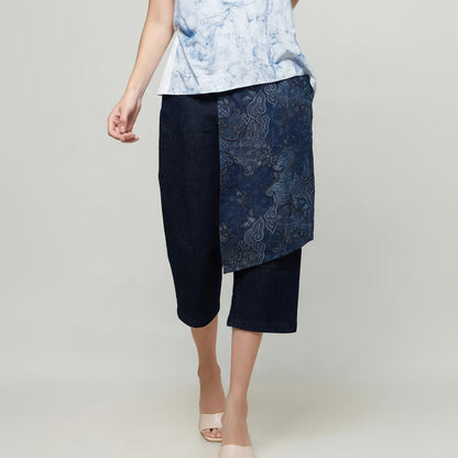 Nyana Unisex Batik Denim Sarong Pants - 100% Cotton, deadstock, limited edition