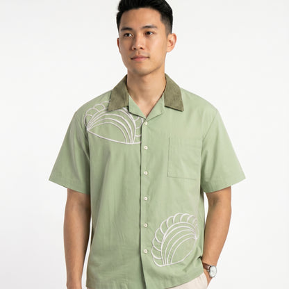 Nyana Nyana Karipap Embroidery Camp Shirt - 100% Cotton, deadstock, Limited Edition