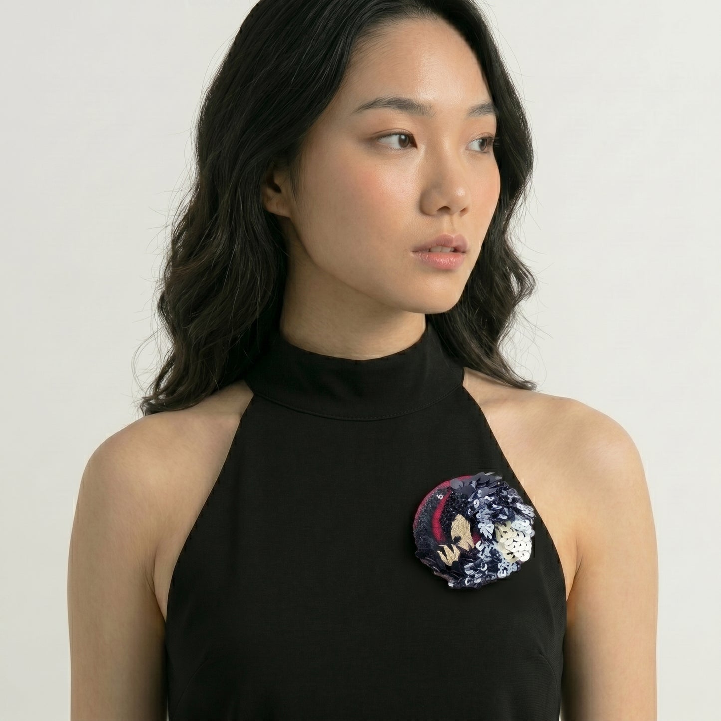 Nyana Nyana Cabochons Brooch - Hand Beaded, Limited Edition