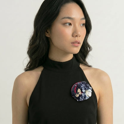 Nyana Nyana Cabochons Brooch - Hand Beaded, Limited Edition