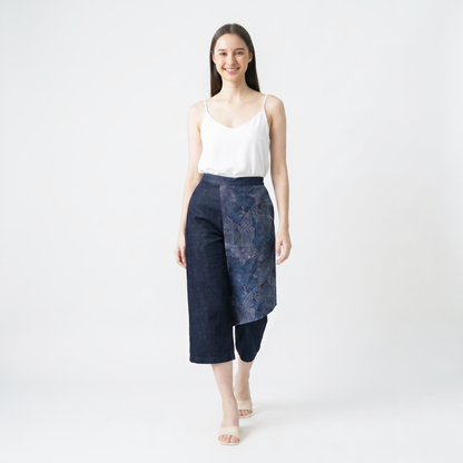 Nyana Nyana Unisex Batik Denim Sarong Pants - 100% Cotton, deadstock, limited edition