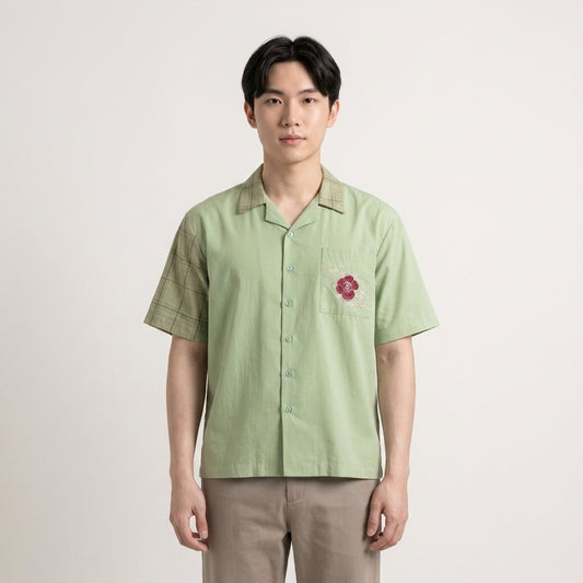Nyana Nyana Batik Patchwork Camp Shirt - 100% Cotton, Limited Edition