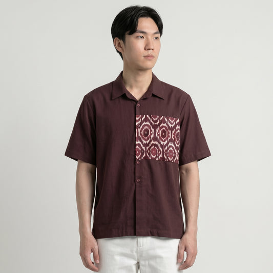 Nyana Nyana Batik Patchwork Camp Shirt - 100% Cotton, Limited Edition